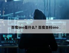 百度seo是什么? 百度百科seo