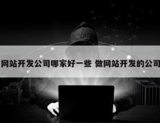 网站开发公司哪家好一些 做网站开发的公司