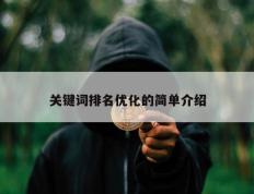 关键词排名优化的简单介绍