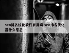 seo排名优化软件有用吗 seo排名优化是什么意思