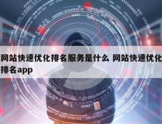 网站快速优化排名服务是什么 网站快速优化排名app