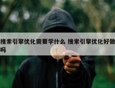 搜索引擎优化需要学什么 搜索引擎优化好做吗