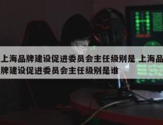 上海品牌建设促进委员会主任级别是 上海品牌建设促进委员会主任级别是谁