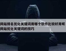 网站排名优化关键词用哪个软件比较好用呢 网站优化关键词的技巧