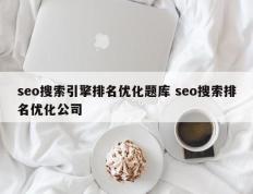 seo搜索引擎排名优化题库 seo搜索排名优化公司