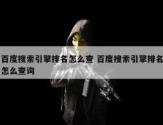 百度搜索引擎排名怎么查 百度搜索引擎排名怎么查询