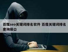 百度seo关键词排名软件 百度关键词排名查询接口