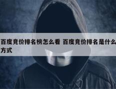 百度竞价排名榜怎么看 百度竞价排名是什么方式