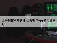 上海制作网站软件 上海制作app公司哪家好