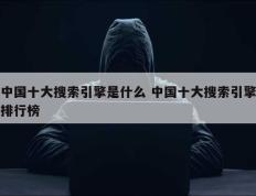 中国十大搜索引擎是什么 中国十大搜索引擎排行榜