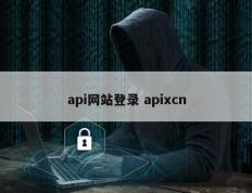 api网站登录 apixcn