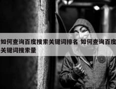 如何查询百度搜索关键词排名 如何查询百度关键词搜索量