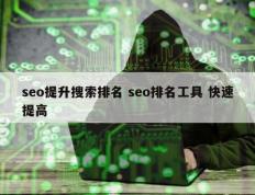 seo提升搜索排名 seo排名工具 快速提高