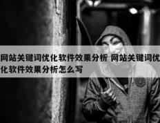 网站关键词优化软件效果分析 网站关键词优化软件效果分析怎么写