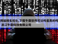 网站排名优化,下载牛霸软件可以吗是真的吗 浙江牛霸科技有限公司