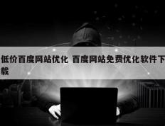 低价百度网站优化 百度网站免费优化软件下载