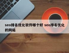 seo排名优化软件哪个好 seo排名优化的网站