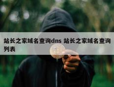 站长之家域名查询dns 站长之家域名查询列表