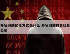 外贸网站优化方式是什么 外贸网站排名优化公司