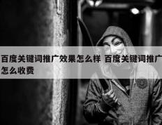 百度关键词推广效果怎么样 百度关键词推广怎么收费