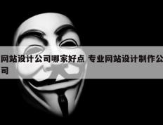 网站设计公司哪家好点 专业网站设计制作公司