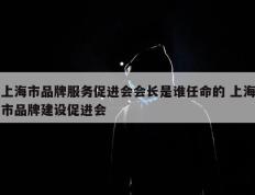 上海市品牌服务促进会会长是谁任命的 上海市品牌建设促进会