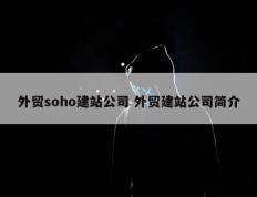 外贸soho建站公司 外贸建站公司简介