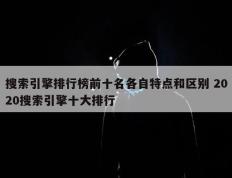 搜索引擎排行榜前十名各自特点和区别 2020搜索引擎十大排行