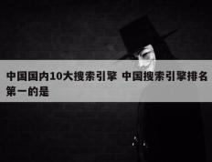 中国国内10大搜索引擎 中国搜索引擎排名第一的是