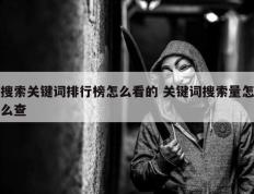 搜索关键词排行榜怎么看的 关键词搜索量怎么查