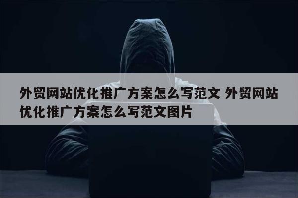 外贸网站优化推广方案怎么写范文 外贸网站优化推广方案怎么写范文图片