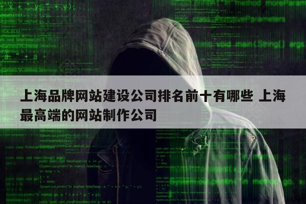 上海品牌网站建设公司排名前十有哪些 上海最高端的网站制作公司