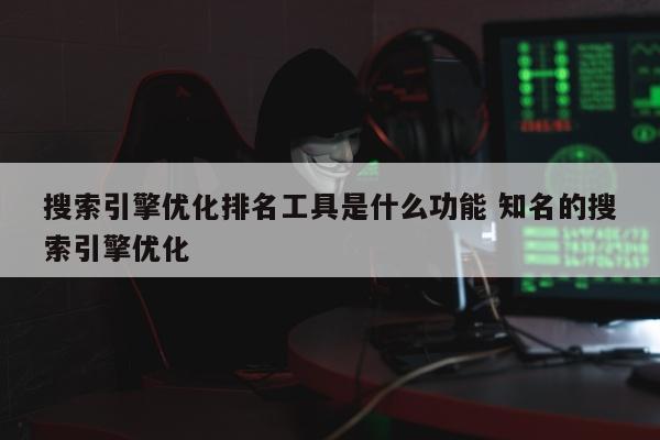 搜索引擎优化排名工具是什么功能 知名的搜索引擎优化