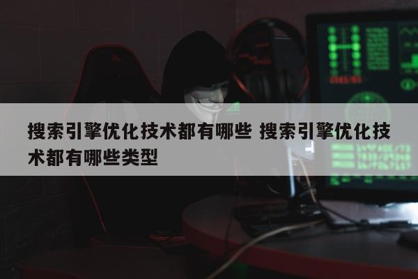 搜索引擎优化技术都有哪些 搜索引擎优化技术都有哪些类型