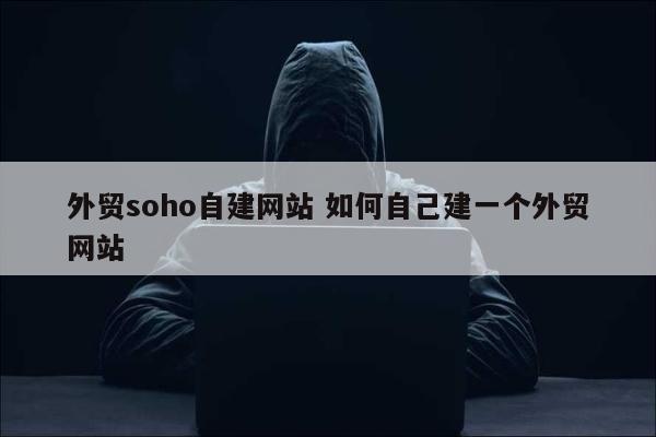 外贸soho自建网站 如何自己建一个外贸网站