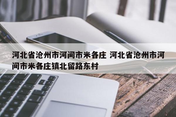 河北省沧州市河间市米各庄 河北省沧州市河间市米各庄镇北留路东村