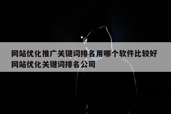 网站优化推广关键词排名用哪个软件比较好 网站优化关键词排名公司