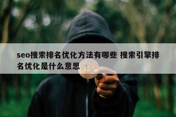 seo搜索排名优化方法有哪些 搜索引擎排名优化是什么意思