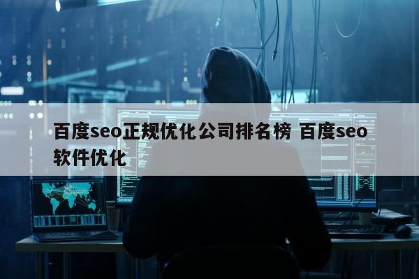 百度seo正规优化公司排名榜 百度seo软件优化