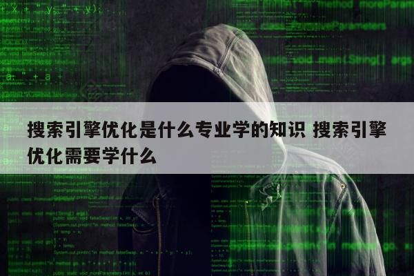 搜索引擎优化是什么专业学的知识 搜索引擎优化需要学什么