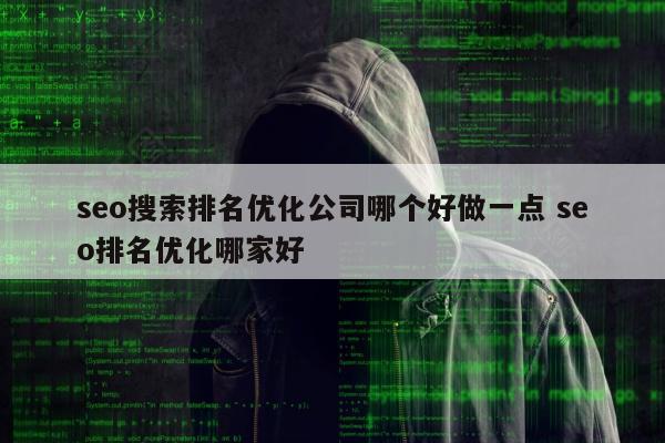 seo搜索排名优化公司哪个好做一点 seo排名优化哪家好