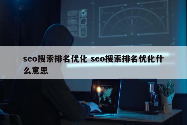 seo搜索排名优化 seo搜索排名优化什么意思