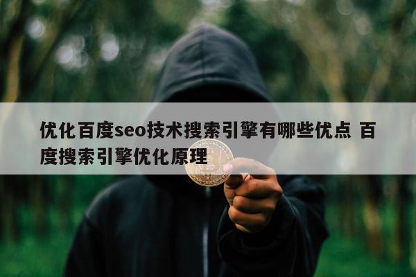 优化百度seo技术搜索引擎有哪些优点 百度搜索引擎优化原理