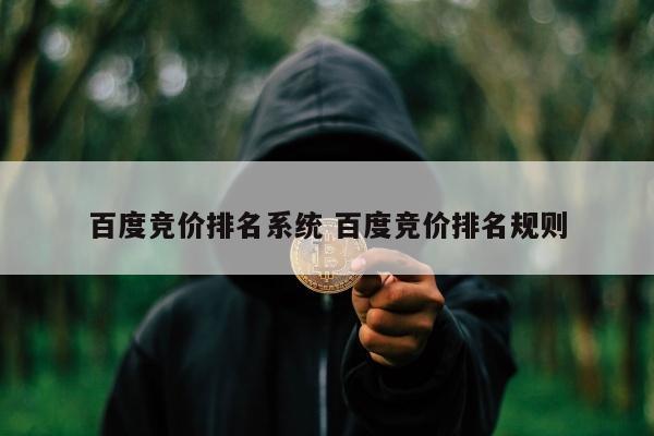 百度竞价排名系统 百度竞价排名规则