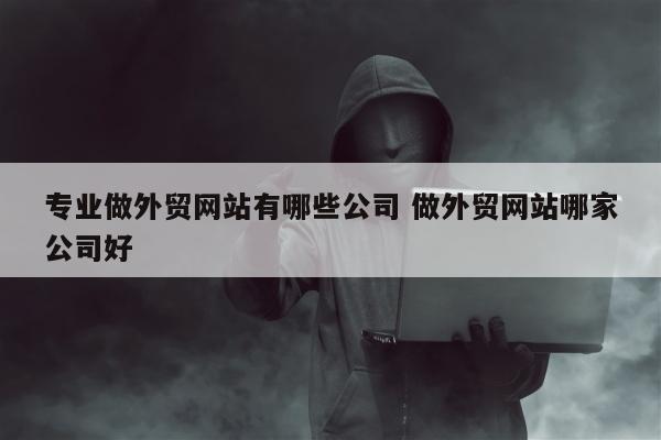 专业做外贸网站有哪些公司 做外贸网站哪家公司好