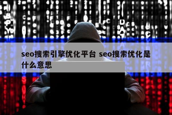 seo搜索引擎优化平台 seo搜索优化是什么意思