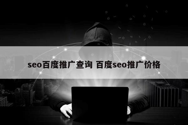 seo百度推广查询 百度seo推广价格