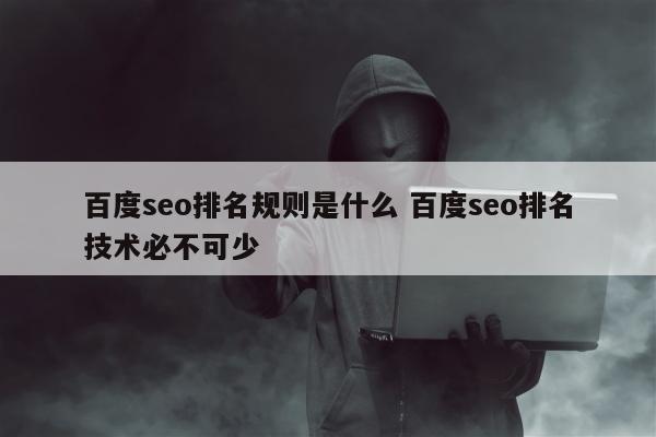 百度seo排名规则是什么 百度seo排名技术必不可少