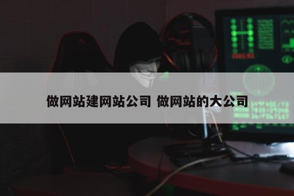 做网站建网站公司 做网站的大公司