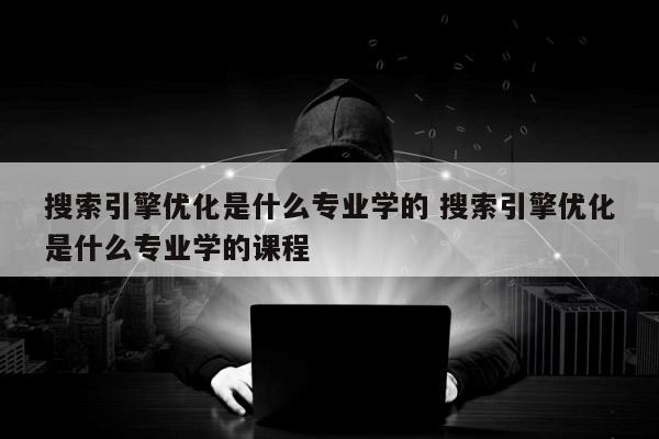 搜索引擎优化是什么专业学的 搜索引擎优化是什么专业学的课程